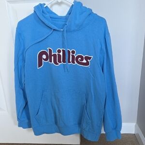 Stitches Phillies Light Blue Hoodie